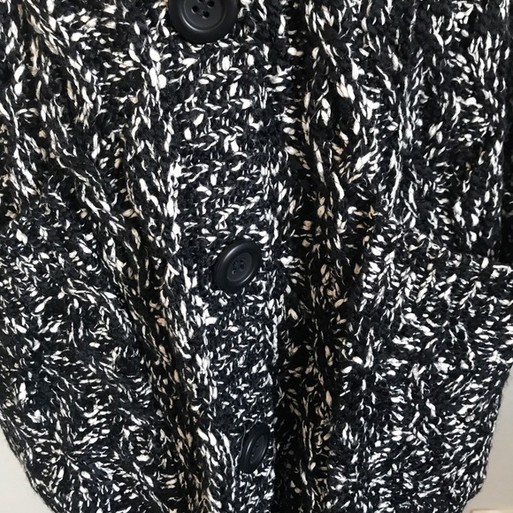 NWT RVCA Brody Black White Cardigan Sweater - Picture 6 of 8